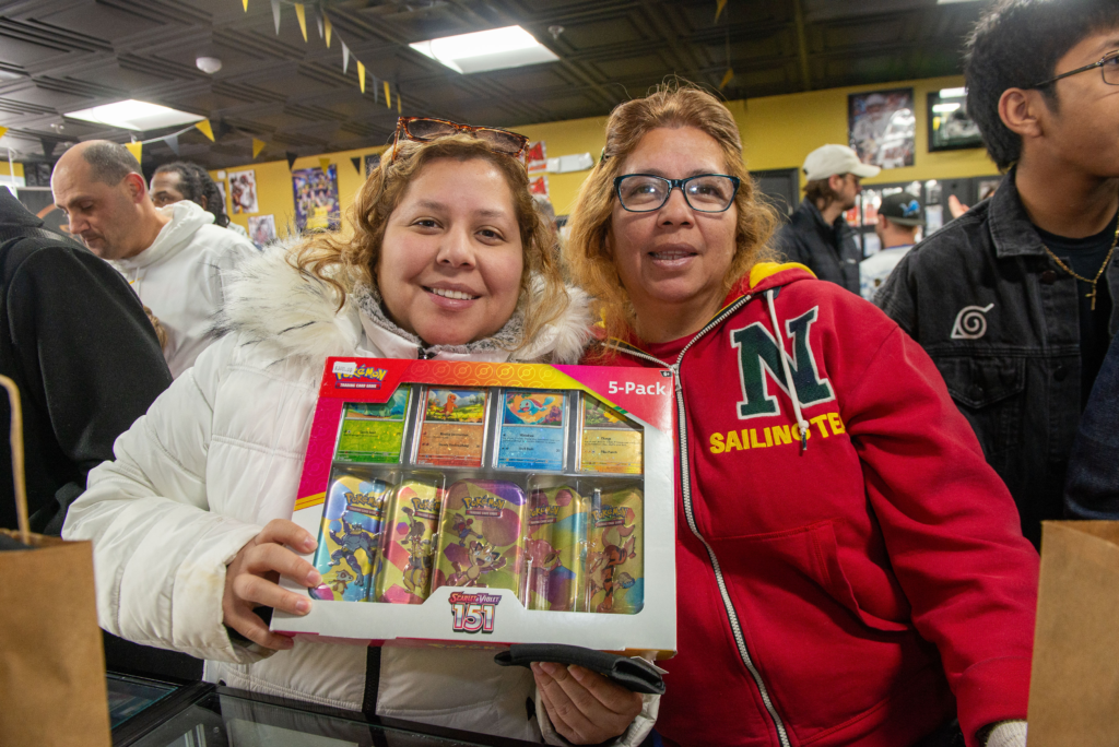 Some happy Pokemon customers at Goatz Grand opening