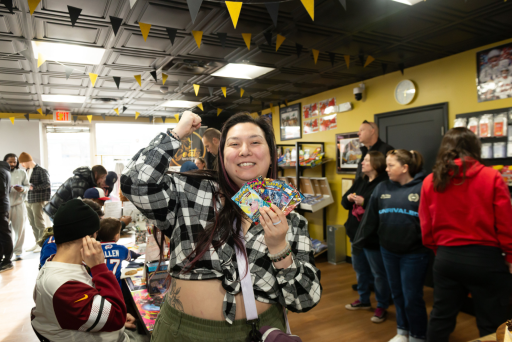 One of our lucky winners during our giveaways