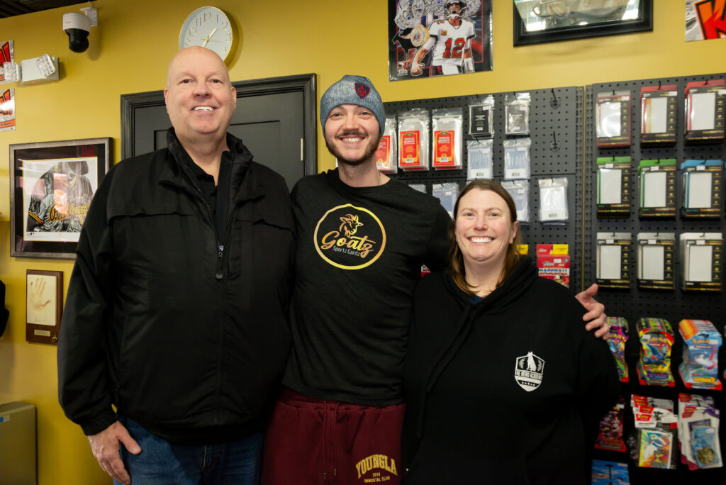One of our employees posing with his parents