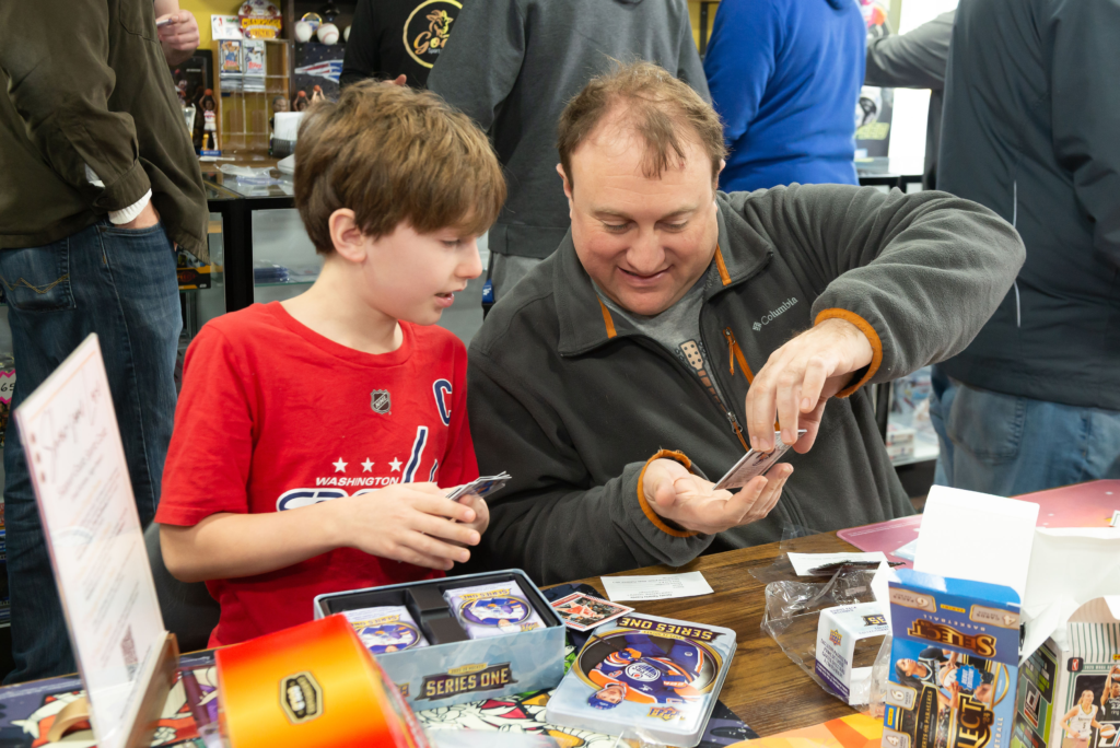 Customers enjoying some hockey boxes