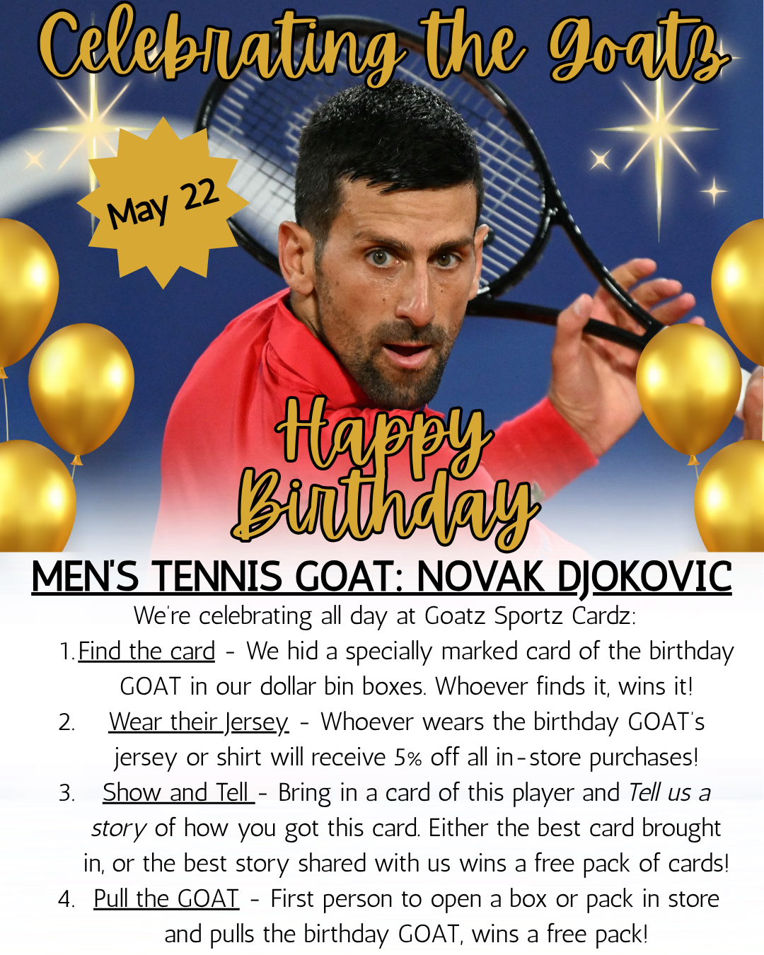 Birthday celebration for Tennis GOAT Djokovic